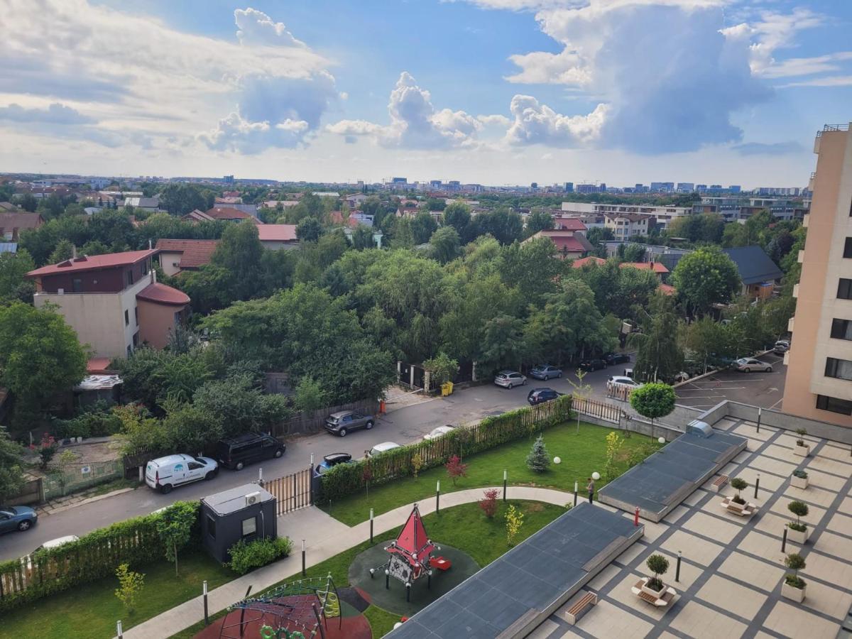 Apartment In Bucharest, Baneasa Green Area Buitenkant foto